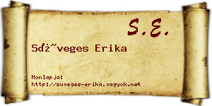 Süveges Erika névjegykártya